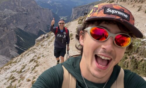 Timothée Chalamet troca o glamour de Hollywood por aventura nas Dolomitas ao lado do pai