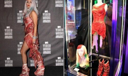 Vestido de carne de Lady Gaga continua em exposição 16 anos após momento polêmico